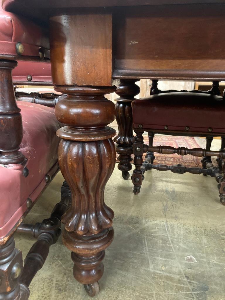 A Victorian mahogany extending dining table